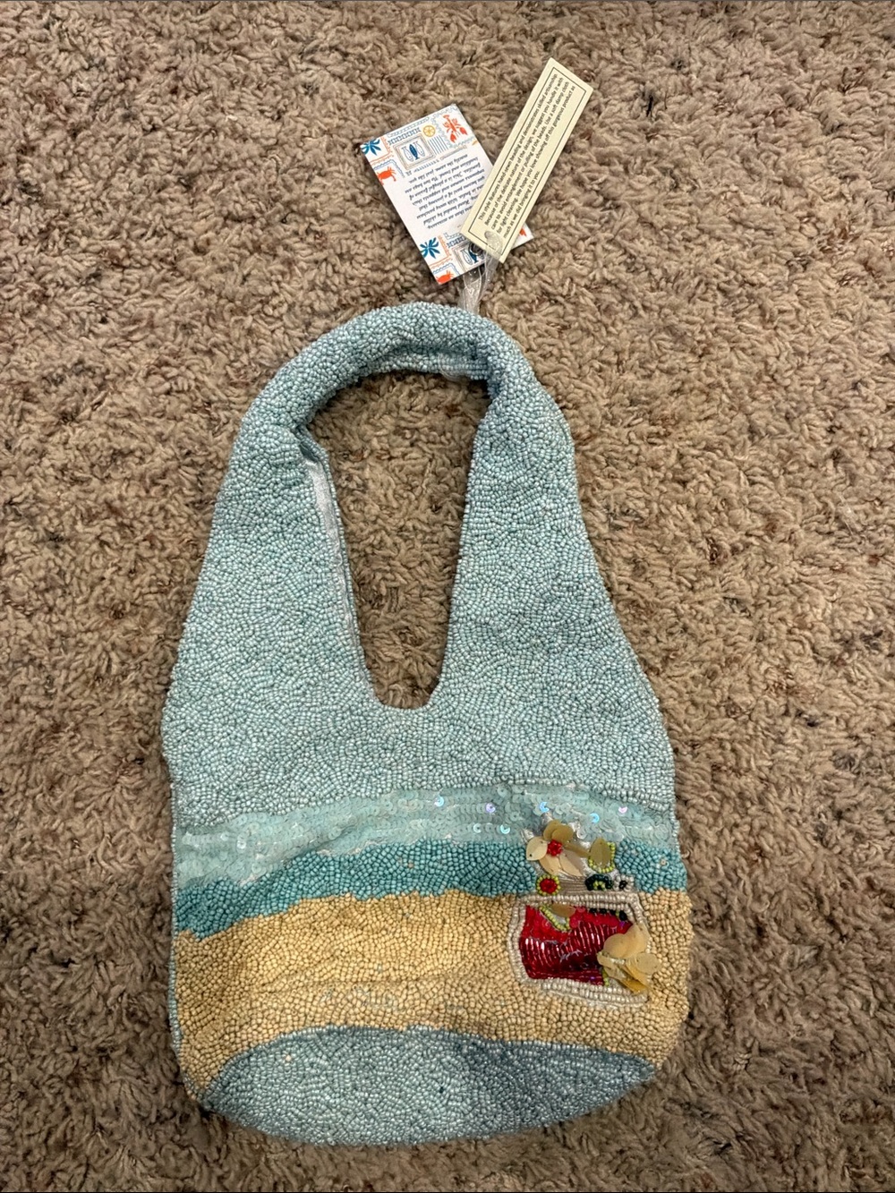 Beach Themed Beaded Bag - Picture 2 of 2